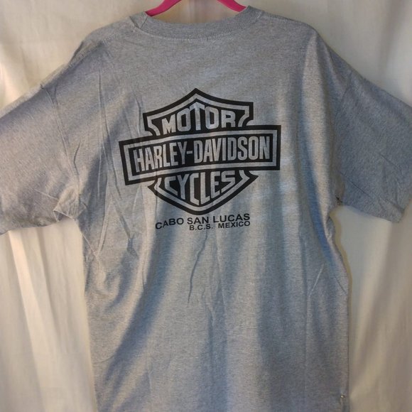 Size XL Gray Harley Davidson Cabo San Lucas Mexico Shirt - Picture 4 of 5